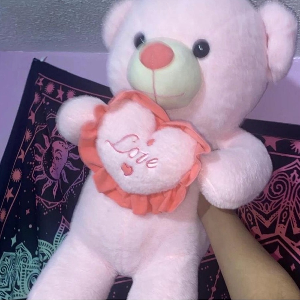 Pink Teddy Bear with Heart